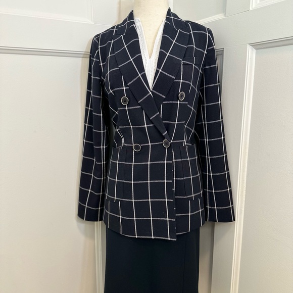 Dex New York Navy Pinsquare Double Breasted Jacket - Picture 8 of 8